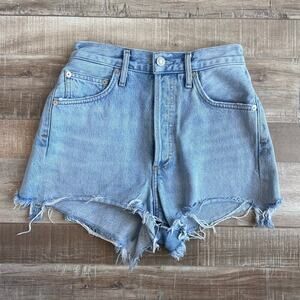 AGOLDE Dee High Rise Denim Shorts - Digit Wash - Size 24